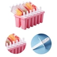 thumbnail image 2 of Moldes Para Paletas Bandeja de moldes de paletas de hielo de bricolaje para el hogar para hacer helados de silicona (rosa de 12 celdas) Sywqhk Libre de BPA, 2 of 7