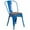 Blue, variant on Flash Furniture Perry White Metal Stackable Chair with Wood Seat