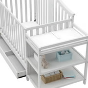 Graco Solano 4-in-1 Convertible Crib and Changer with Drawer, Pebble Gray