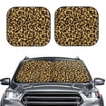 thumbnail image 2 of Yiaed Gold Glitter Leopard Print Car Front Windshield Sun Shade,Foldable Anti-UV Car Sunshade for Front Window for Most Vehicles-Medium, 2 of 5