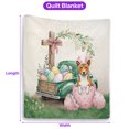 thumbnail image 5 of Easter Egg Basenji Bunny Ear Welcome Spring Truck Quilt Blanket African Barkless Dog Lover Cozy Comforter Throw Blanket - 12002, 5 of 5