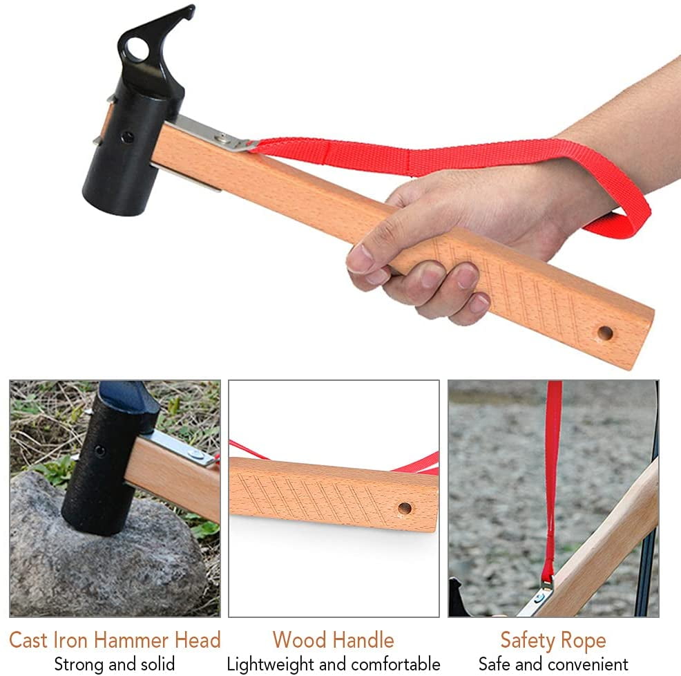 Outdoor Camping Hammer Cast Iron Hammer 