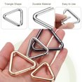 thumbnail image 3 of Uxcell 4 Pcs Triángulo Anillo de Llave de Resorte de 1.6 Pulgadas Hebilla de Metal Clip de Resorte para Llaveros Bolsas Carteras Manualidades Accesorios Decorativos, Plata, 3 of 5