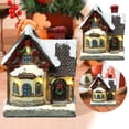 thumbnail image 2 of Christmas Village Desktop Ornament With Warm LED Light Battery Powered Festive Holiday Decoration For Home Display Desktop Ornament, 2 of 5