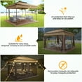 thumbnail image 6 of SANOPY 11 x 11 ft Outdoor Patio Gazebo with Ventilated Double Roof and Mosquito Net, Pop up Steel Canopy for Patios, Backyard, Garden and Beach, 6 of 13