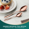 thumbnail image 6 of vancasso 60 Piece Silverware Sets , Stainless Steel Knife and Fork for 10，Rose Gold Round handle, 6 of 6