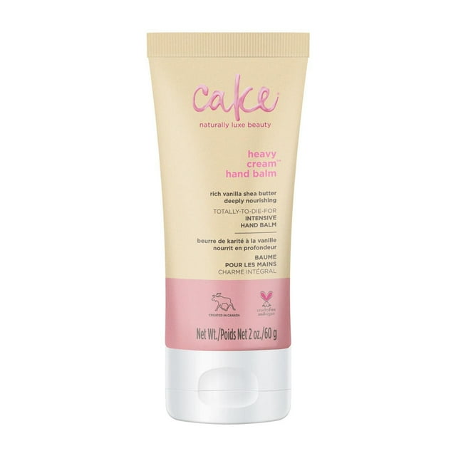 Cake Beauty Repairing Hand Cream, Heavy Cream - Shea Butter, Coconut Oil, Aloe Vera & Green Tea – Vanilla Hand Cream for Dry Hands - Travel Size - 2 Oz