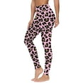 thumbnail image 3 of BiZtdJrK Clearance Leggings for Women High Waisted Butt Lifting Yoga Pants Fashion Leopard Print Tights Casual Tummy Control Workout Legging Pants Pink S, 3 of 6