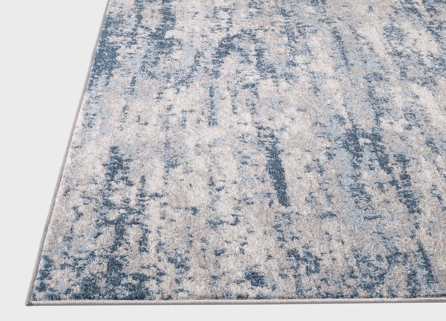 Veruca Cream and Blue Woven Area Rug