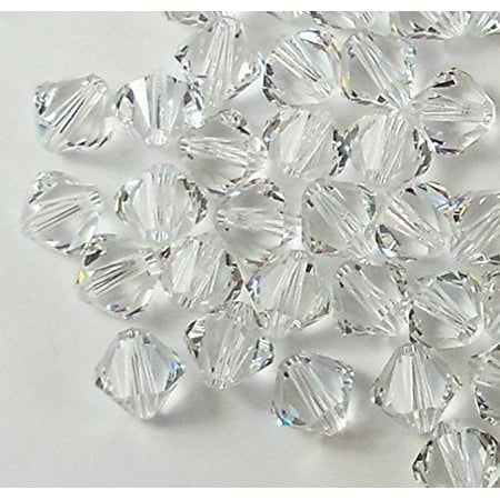 4mm Clear Swarovski Bicone Beads Xillian 144 Piece By Crystal Passions Distributor of Swarovski Elements Crystals Made in Austria Xillion Cut 5328