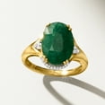 thumbnail image 6 of Ross-Simons 4.80 Carat Emerald Ring With Diamond Accents in 18kt Gold Over Sterling, Women's, Adult, 6 of 8