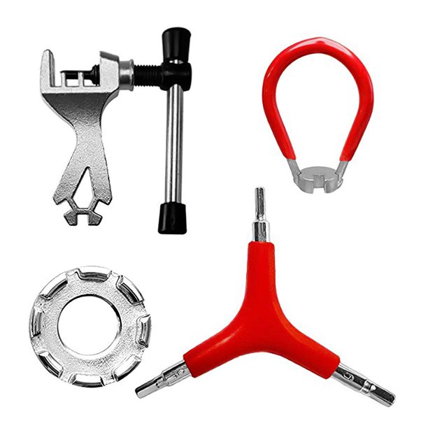 Kit De Herramientas De Llave De Radios De Bicicleta Llanta De Bicicleta De Acero Juego De Herramientas Correcto Kit De Radios De Rueda De Bicicleta Portátil Para Bicicleta 4 Piezas Kearding OD005398-00