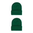 thumbnail image 4 of Minnieouse Gorros de la gorrita tejida Gorros de punto Skullcap Color caramelo Sombrero multifuncional Esquí casual Accesorios para el cabello Verde hierba Pasto verde 2piezas, 4 of 6