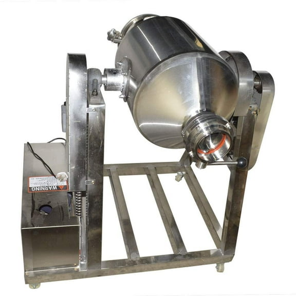 INTSUPERMAI Dry Powder Mixer Drum Blender Mixing Machine Metal Metallurgy Powder Blender for Feed Particle Granual 60L Stainless Steel