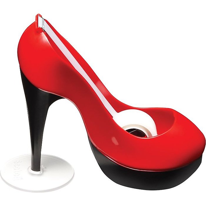 Scotch® Magic™ Tape Shoe Dispenser, TwoTone Red/Black, 1/Pack