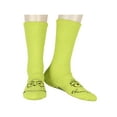 thumbnail image 6 of Dr Seuss The Grinch Who Stole Christmas Adult Fuzzy Holiday Gripper Slipper Socks Crew Socks OSFM, 6 of 7