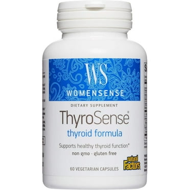 Natural Factors WomenSense ThyroSense, Natural Supplement to Support Healthy Thyroid Function, Vegetarian, Non-GMO, 60 Capsules