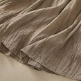 thumbnail image 6 of Mrat Plus Size Skirts for Curvy Ladies Women's Summer Solid Elastic Waist Cotton Linen Ankle Beach Skirt Summer Skirts S-33 Khaki M, 6 of 8