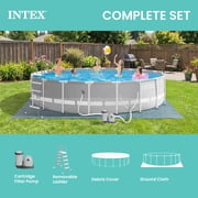 INTEX Prism Frame 20ft x 52in Above Ground Swimming Pool Set w/ Pump