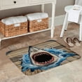 thumbnail image 2 of FJPT Non Slip Flannel Polyester Floor Mat Shark Design For Bathroom Kitchen Bedroom Decor 16x24 inch, 2 of 5