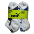 thumbnail image 2 of PUMA SOCKS BOYS X6 - LOW CUT 243 - PIPE WHITE BLUE -LARGE SZ SHOE 4-9.5 - 6 PACK, 2 of 2