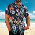 thumbnail image 2 of TAIAOJING Mens Floral Hawaiian Shirts Mens Spring Summer Beach Tropical ButtonUp Printed Short Sleeve Button Down Blouse Shirt, 2 of 5