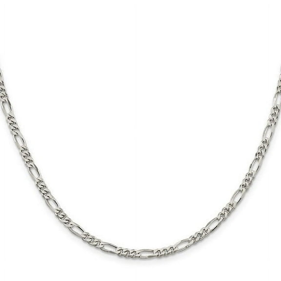 Auriga Fine Jewelry925 Sterling Silver 3.5 mm Figaro Chain Necklace for Women 16"
