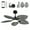 Gray, variant on Uforic 42 Inch Tropical Palm Leaf Ceiling Fan with Lights and Remote/APP Control, Quiet DC Motor, 6-Speed, Dimmable, Adjustable Height, Reversible 5 Blades - Walnut