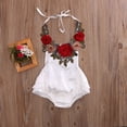 thumbnail image 3 of xiaxaixu Bébé Filles 3D Floral Romper Combinaison Sans Manches, 0-3 Ans, 3 of 7