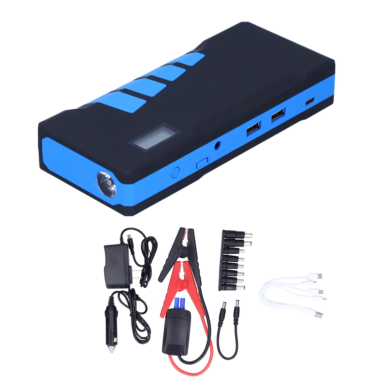 Car Battery Jump Starter Portable 1500A Peak 20000mAh 12V Jump Boxes for Vehicles Auto Battery Booster Jumper Pack Power Bank with LED Headlight EVA Bag Blue Up to 7.0L Gas/5.5L Diesel Engine