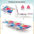 thumbnail image 3 of Gymax 2 Pcs Chaise Longue Pliante d'Extérieur à 5 Positions, Inclinable de Plage à Plat, 3 of 10