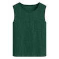 thumbnail image 4 of GEWSEY Tank Tops for Women, Crewneck Loose Fit Basic Going Out Clothes Womens Fashion Casual Summer Sleeveless Shirts (Dark Green, M), 4 of 4