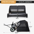 thumbnail image 4 of JFHID 42-Inch Tow-Behind Lawn Sweeper with14 Cu.Ft Large Hopper Pull Behind Grass & Leaf Collector for Yard, 4 of 8