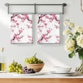thumbnail image 3 of Spring Pink Flowers Kitchen Towels Set of 2, Botanical Peach Blossoms Floral Absorbent Dish Towels for Kitchen, Microfiber Hand Towel, Quick Drying Tea Towel for Cleaning Decorative Dishcloths, 3 of 7