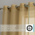 thumbnail image 2 of THD Basics 2 Piece Semi Sheer Voile Window Curtain Drapes Grommet Top Panels for Bedroom, Living Room & Kids Room - Set of 2 panels, 2 of 6