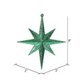 thumbnail image 2 of Vickerman 8" Green Iridescent Glitter Bethlehem Star Christmas Ornament, 4 per Box, 2 of 3