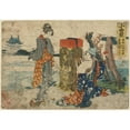 thumbnail image 3 of Katsushika Hokusai 24x18 Black Modern Framed Museum Art Print Titled - Odawara (1804), 3 of 5