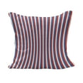 thumbnail image 1 of Harbour Stripe Fluffy Throw Pillow Cushion Cover, Vertical Patriotic Colorful Contrast Toned American Colors, Decorative Square Accent Pillow Case, 26" x 26", Violet Blue Vermilion, by Ambesonne, 1 of 5