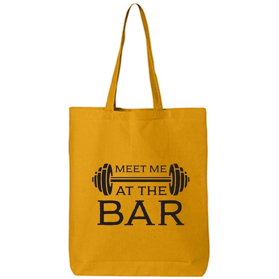 Meet Me At The Bar Cotton Canvas Tote Bag