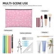 thumbnail image 4 of Cauagu Snowflake pink backgrounds for Tyvek Makeup Bag,Reusable Travel Cosmetic Bag Women Organizer Toiletry Bag Birthday,Gifts for Women Girlfriend Mom Teacher 6.5’’*8.9’’, 4 of 7