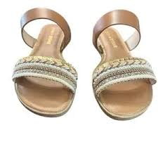 Sun Stone Easten Slide Sandals Bead Cognac 8.5M