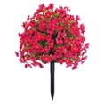 thumbnail image 2 of 1Pack 23.6Inch Realistic Artificial Morning Glory with Detachable Ground Spike Multi Color Faux Silk Flower Yard Stake Waterproof Outdoor Garden Porch Farmhouse Decoration, 2 of 5