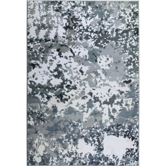 Ladole Rugs Oshawa Toronto Collection Beautiful Micro Polyester European Area Rug Carpet in White Grey, 3x10 (2'7" x 9'10", 80cm x 300cm)