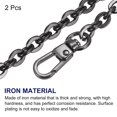 thumbnail image 3 of Uxcell 39"x0.24" Purse Chain Strap, 2Pack Purse Handle Shoulder Bag Replacement Strap(Black), 3 of 5