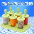 thumbnail image 1 of Oleegame 1PC Cookie Mold 6PC/1 Set Circular With Lid Ice Tray DIY Ice Cream Mold Green, 1 of 4