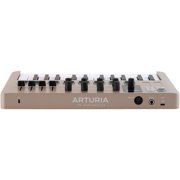 Arturia MiniLab 3 Champagne 25 Key USB MIDI Keyboard Controller With 8 Multi-Color Drum Pads, 8 Knobs and Music Production Software Included
