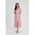thumbnail image 5 of Richie House Zipper Front Housecoat Plaid Nightgown Long Housedress Duster RHW2899-A-M, 5 of 7