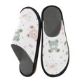 thumbnail image 2 of Plush rubber slippers soft gauze slippers with waterproof and wear -resistant shoes A Teddy Bear Pattern, 2 of 8