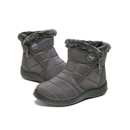 

Ymiytan Womens Snow Boots Side Zippers Waterproof Winter Boots Comfort - Keeps Feet Warm & Dry - Wide Width Winter Shoes