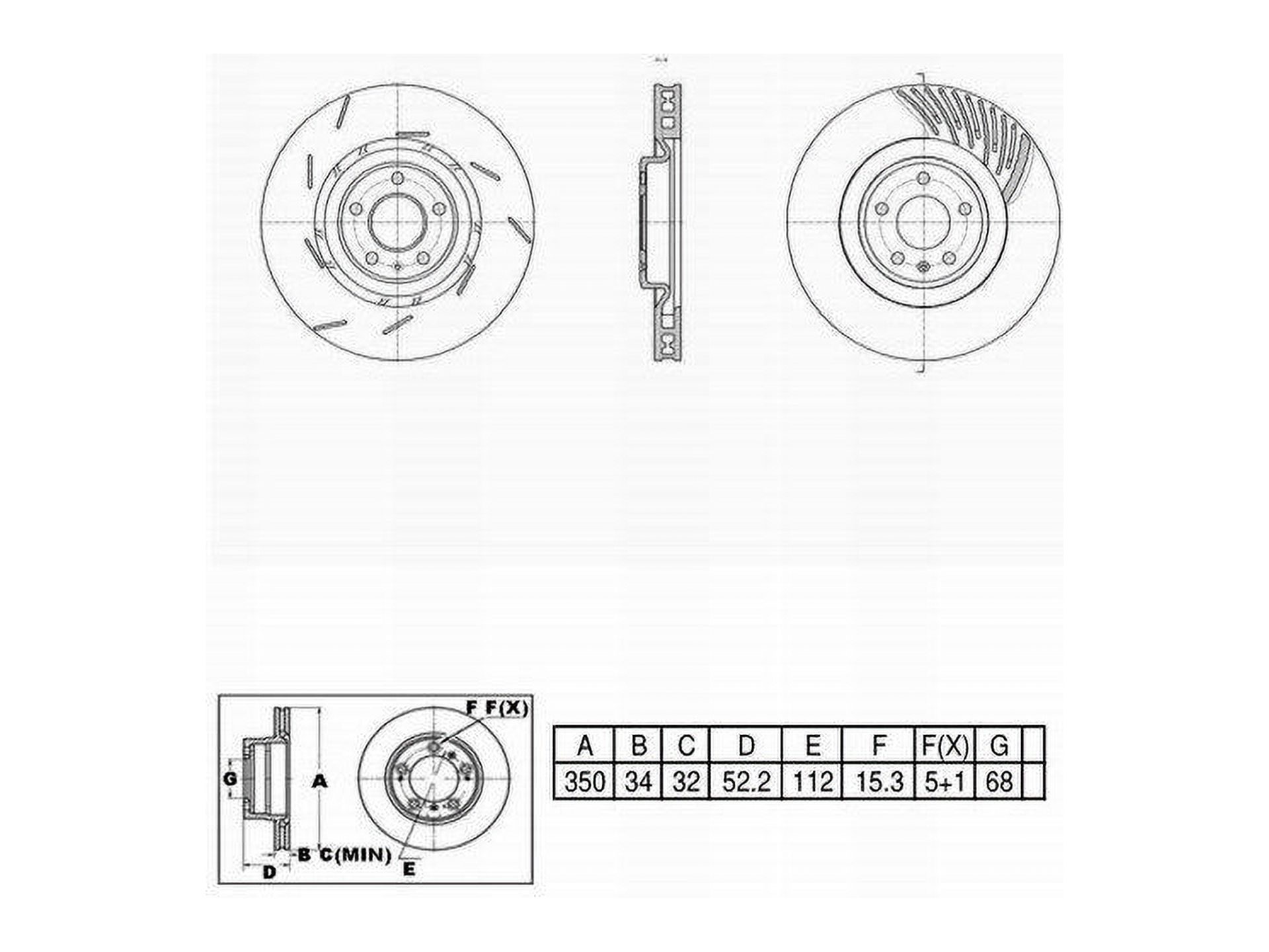 Winstop Brake Rotor, Front Right WS252542, Porsche Macan 2021-2015